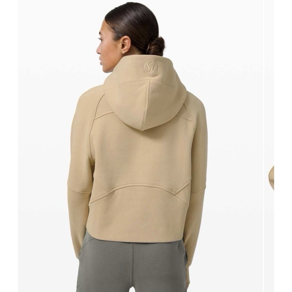 Lululemon Scuba Oversized Half Zip Hoodie Trench XS/S Beige Pullover Cozy EUC